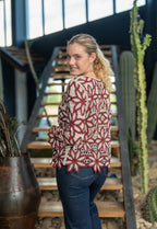 Pull crochet fleurs