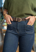 Jean flare à poches
