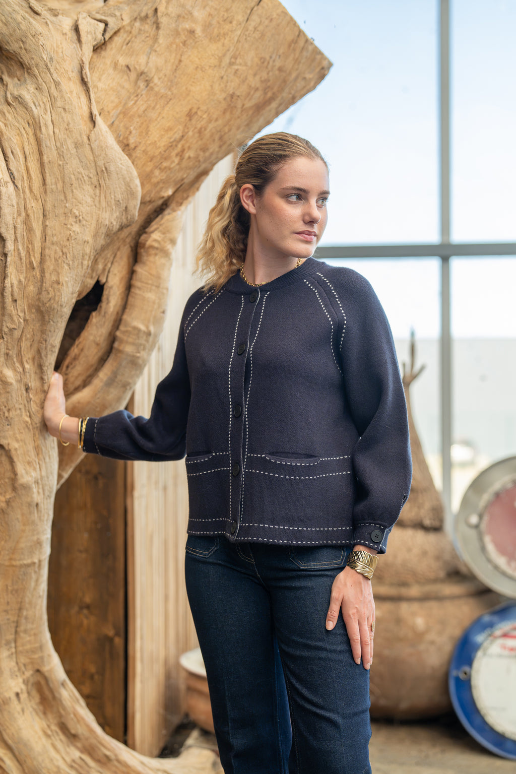 Cardigan coutures