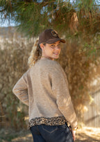 Pull asymétrique léopard
