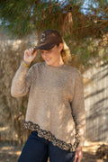 Pull asymétrique léopard