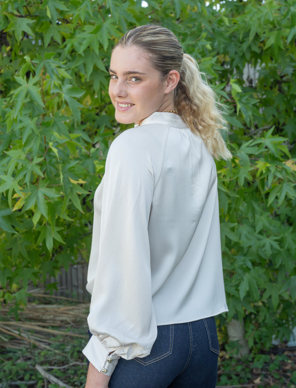 Tunique effet satin