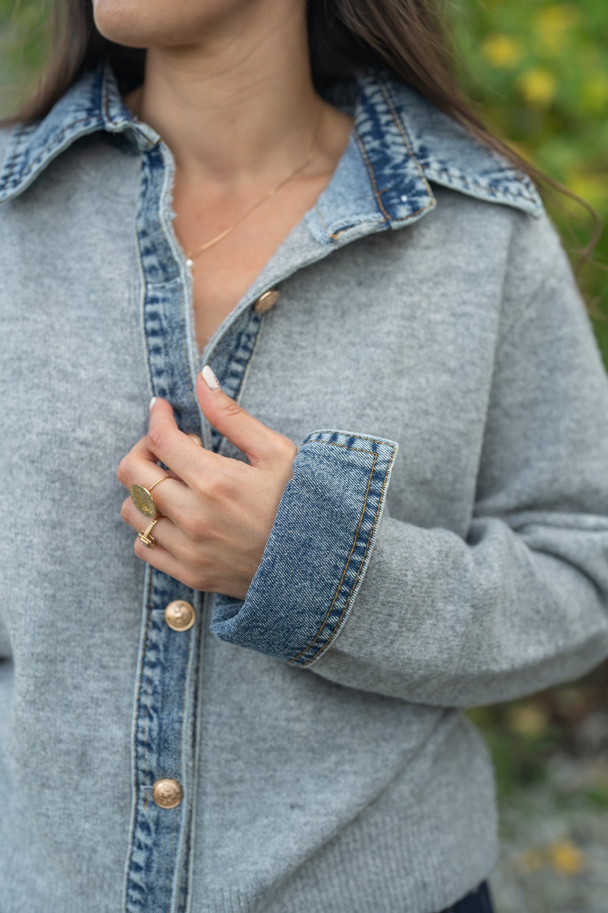 Veste col jean