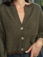 Gilet rayé boule