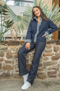 Veste col jean