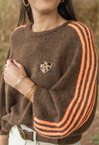 Pull bandes oranges