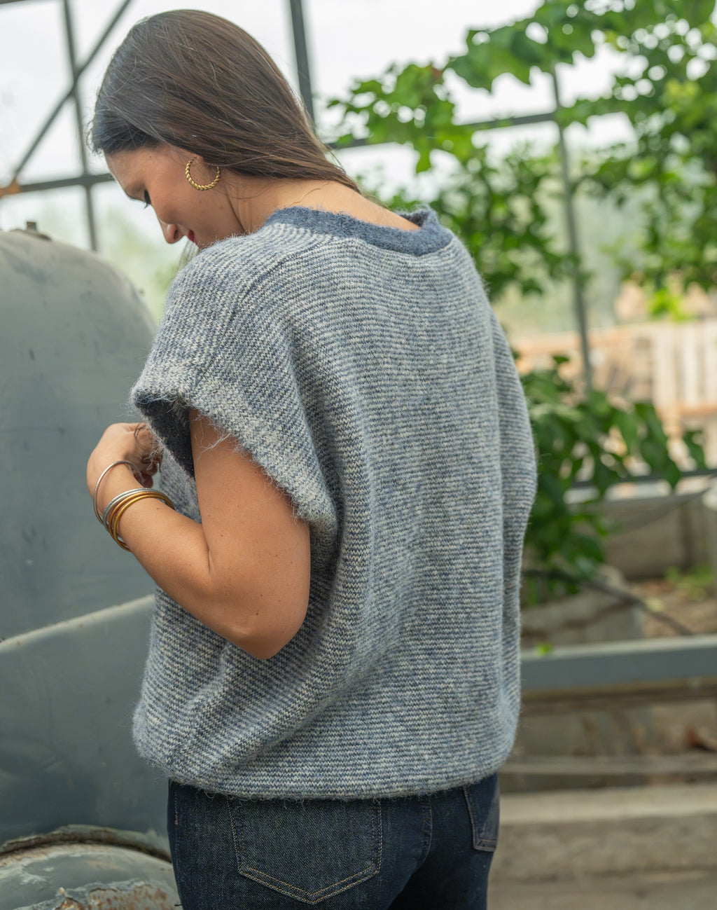 Gilet rayé sans manches