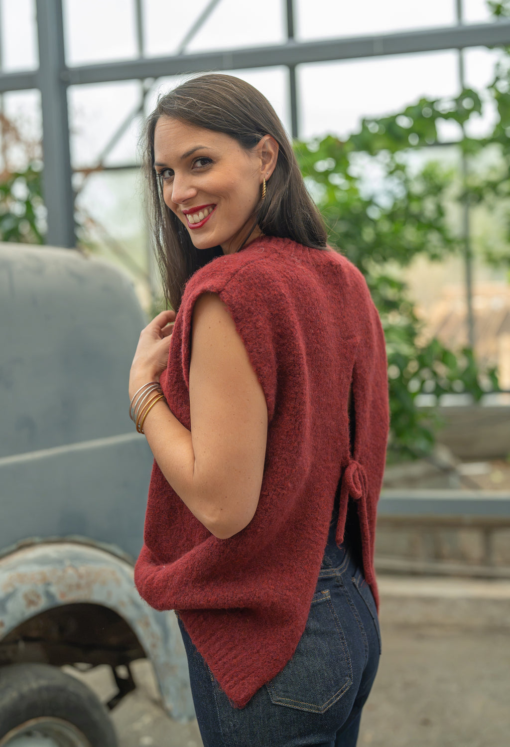 Pull sm dos noué