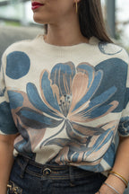 Pull imprimé fleurs