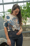Pull imprimé fleurs