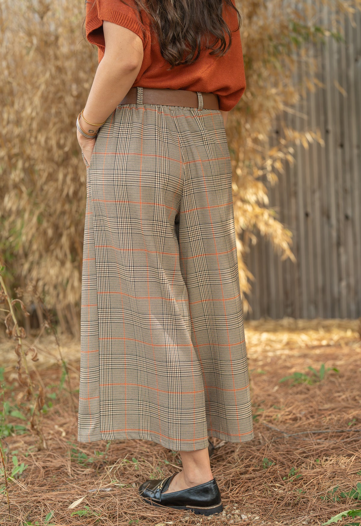 Jupe culotte à carreaux