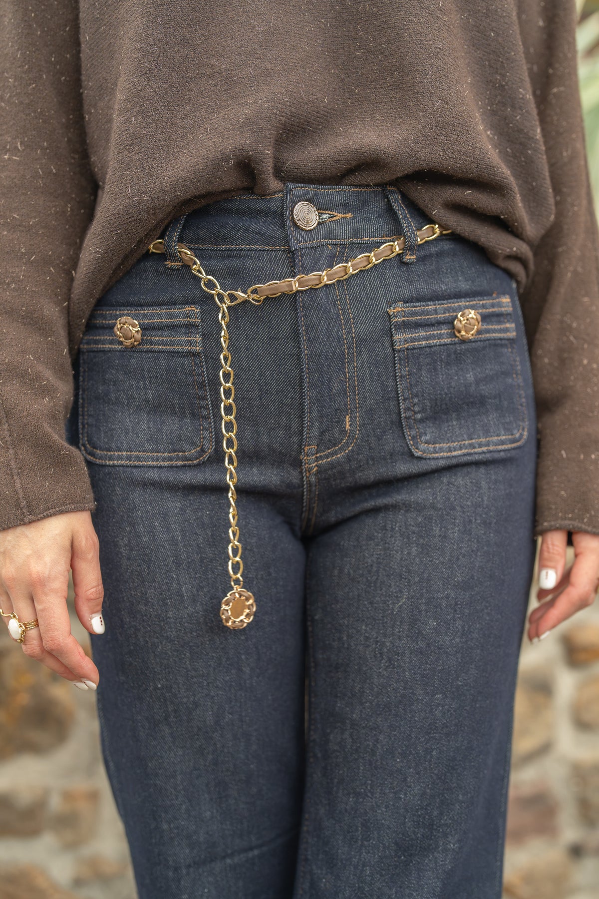 Jean ceinture chaine