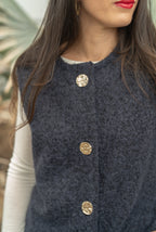 Gilet sans manches boutons