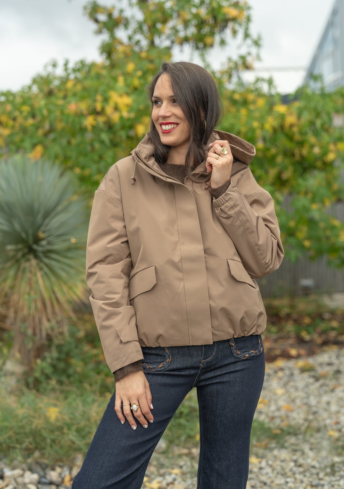 Imperméable uni court
