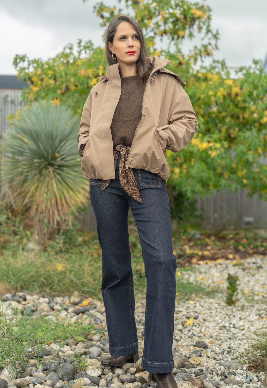 Imperméable uni court