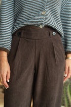 Pantalon large velours