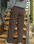 Pantalon large velours